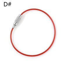 Load image into Gallery viewer, 1PC Stainless Steel Wire Keychain Cable Key Ring Chains for Outdoor Hiking