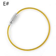 Load image into Gallery viewer, 1PC Stainless Steel Wire Keychain Cable Key Ring Chains for Outdoor Hiking